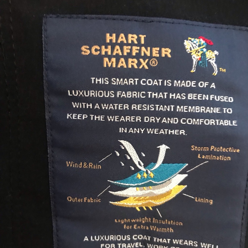 Hart Schaffner Marx Men’s Hartsdale All Weather Raincoat 44R Black - Picture 15 of 16